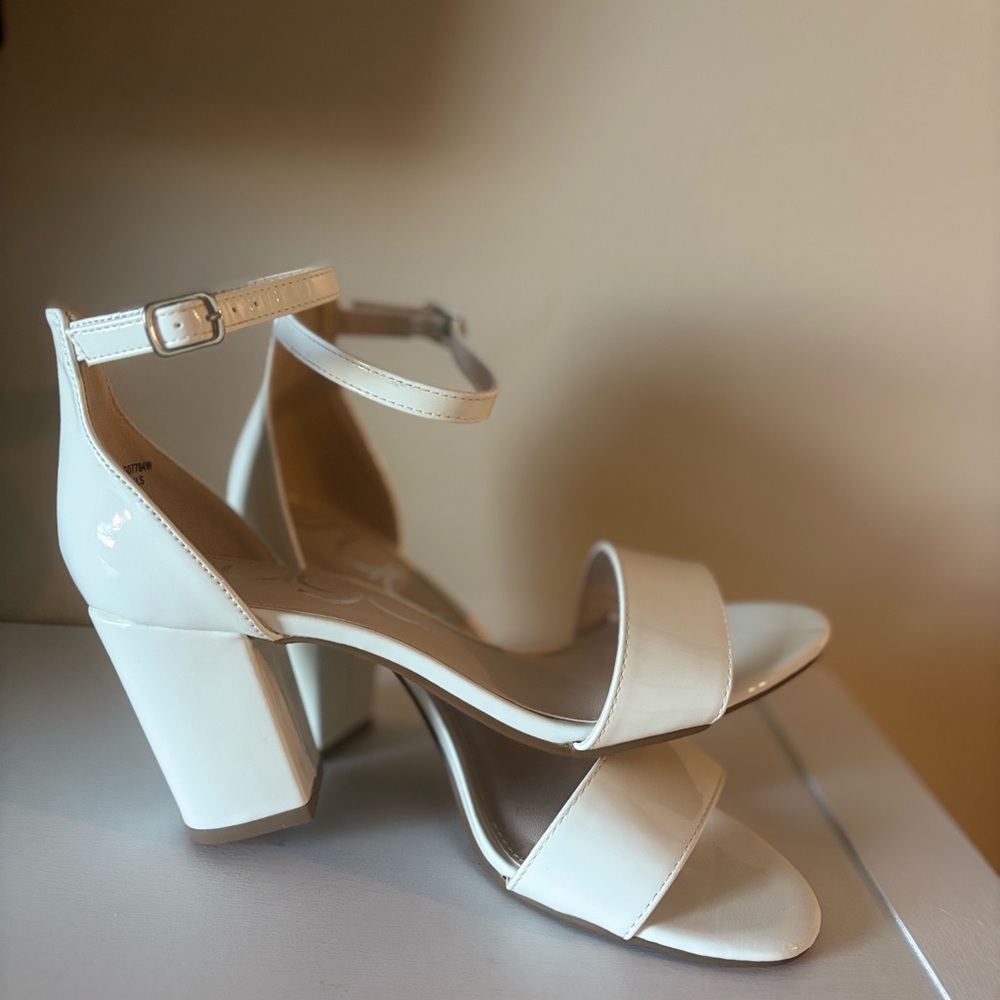 New- Without Tags. White Block Heels.